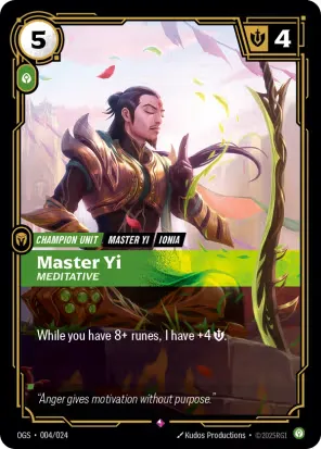 Master Yi - Meditative (Spiritforged Nexus Night Promo)