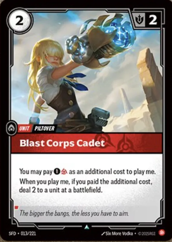 Blast Corps Cadet (Spiritforged Nexus Night Promo)